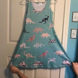Spandex stretchy dinosaur dress.